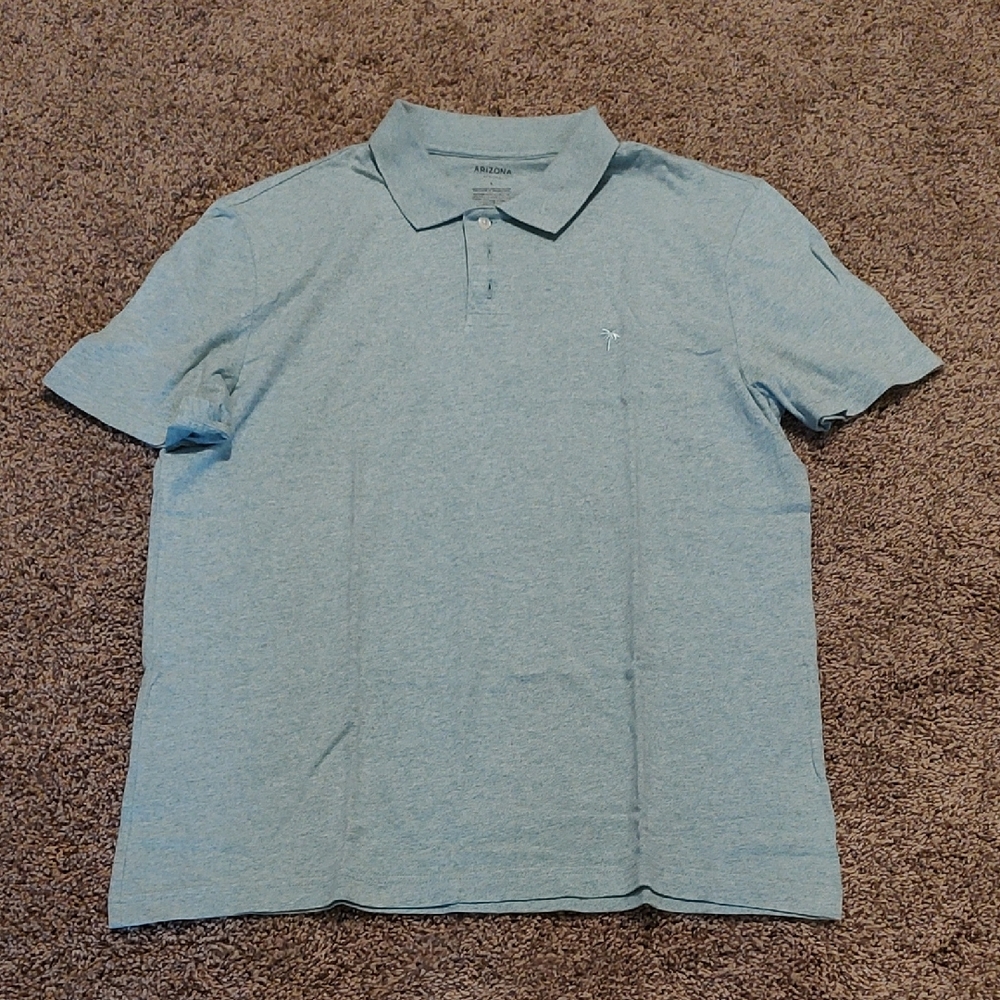 Arizona Jean Company Men's Polo Shirt - Light Green Heather